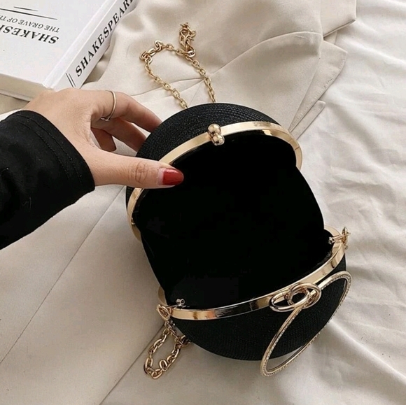 Mini Rhinestone Glitter Circle Bag - Picture 6 of 10